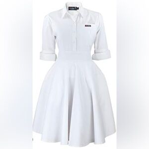 White Scrub dress for pinning ceremony